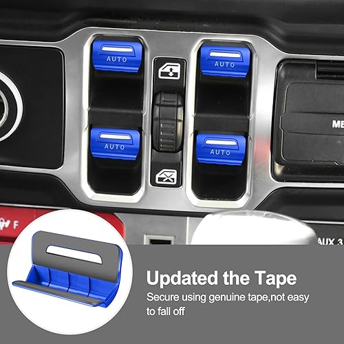 Miniatura 44 de 4 fundas de botón para interruptor de ventana mejoradas compatibles con Jeep Wrangler JL JLU 2018-2025 y Gladiator JT 2020 2021 2022 2023 2024 2025
