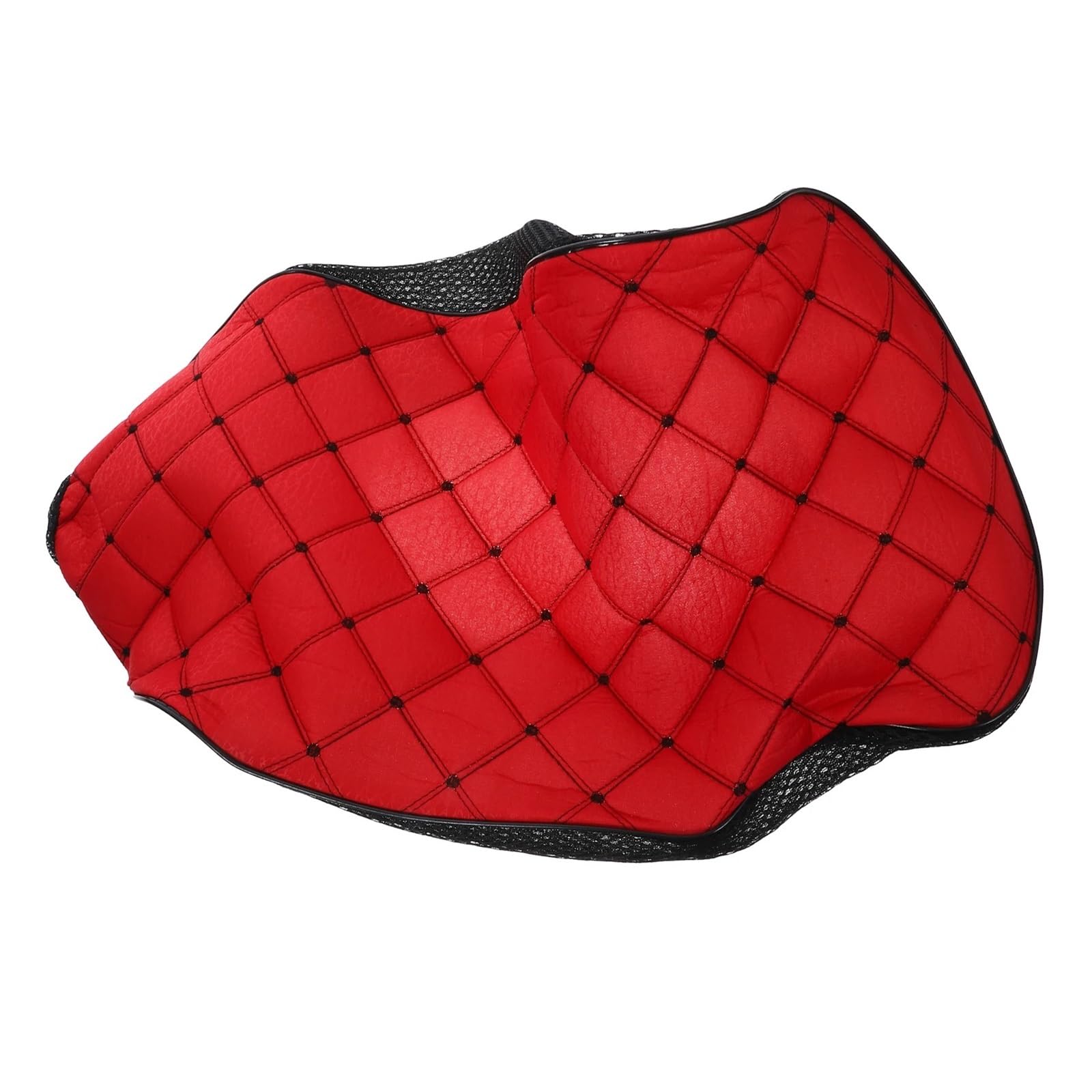 Per Moto per coprisedile Per Rete di lino Traspirante Antiscivolo Protezione assorbimento degli urti per scooter Coprisedile per moto(Rosso)