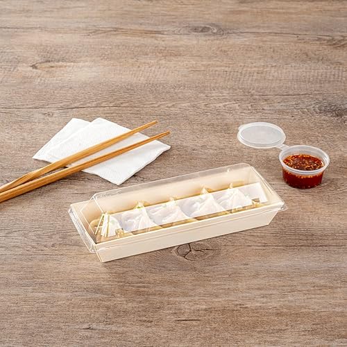 Miniatura 4 de Pequeño recipiente de madera de álamo para comida, forma cuadrada, 4.7 pulgadas, 100 unidades por caja, colección Taipei, utensilios de restaurante