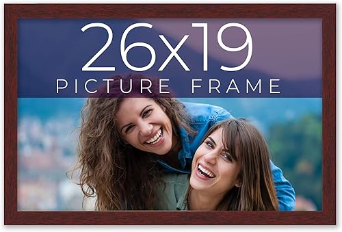 Miniatura 10 de Marco de fotos de madera maciza marrón de 24 x 20 pulgadas de ancho de 0.75 pulgadas  Profundidad del marco interior de 0.5 pulgadas  Marco de fotos
