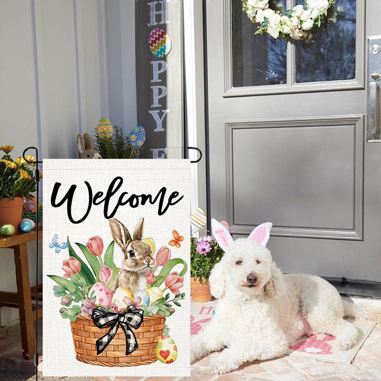 Doncida 3 Pack Valentines Day Garden Flag St Patricks Day Garden Flag Easter Garden Flags 12 x 18 inch Double Sided Burlap Small Yard Flags for Outside Lawn Seasonal Decoration - Image 6