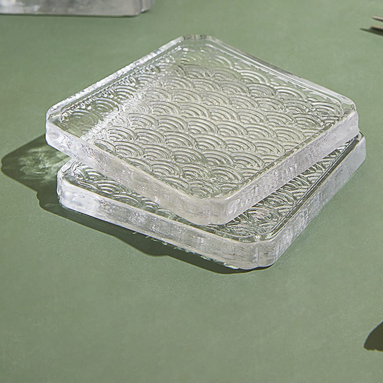 sous-Verre Les sous-Verres en Verre boisissent Les sous-Verres de sous-traitants résistants à la Chaleur Coucteurs de Barre Basse Coucteurs de Table en Bois Dessous de Verre