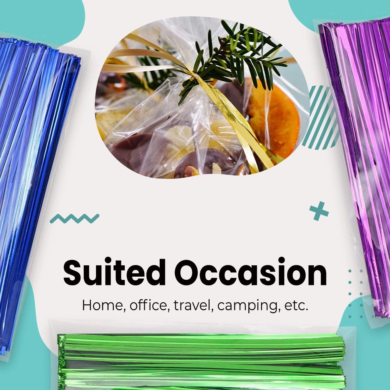 1200pcs 4” Metallic Twist Ties - Image 9