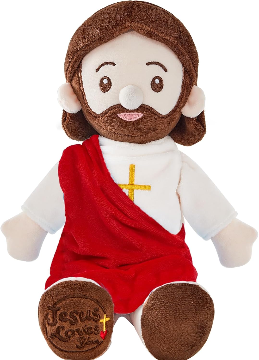 Jesus Plush Doll Jesus Plushie Stuffed Toy Christian Stuff Religious for Kids Christening Easter 14.2" (Blue)