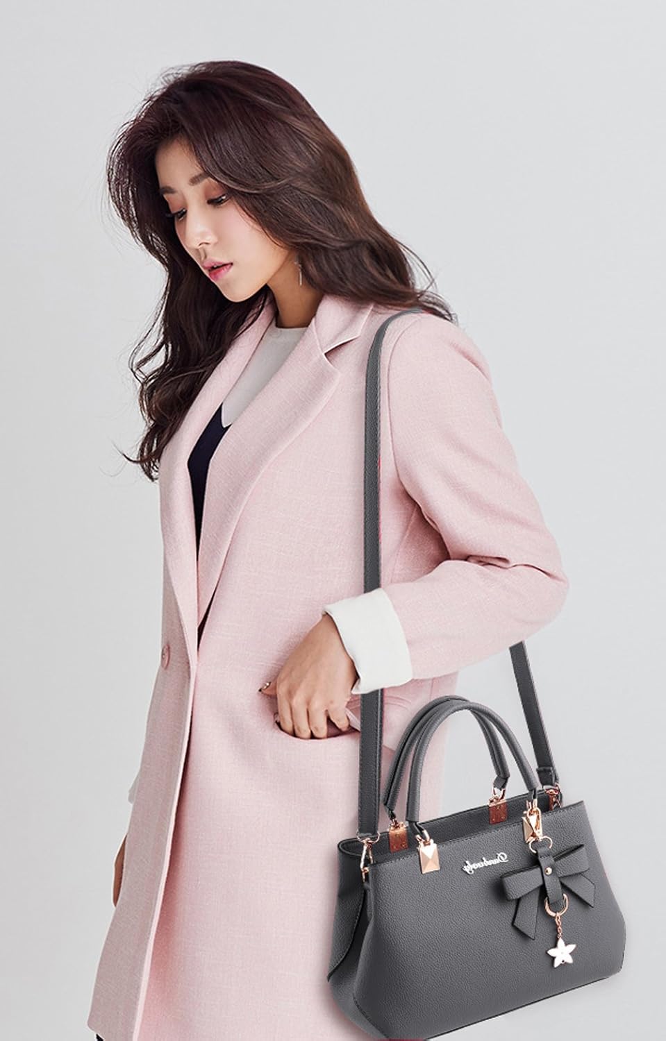 Dreubea Womens Handbag Tote Shoulder Purse Leather Crossbody Bag