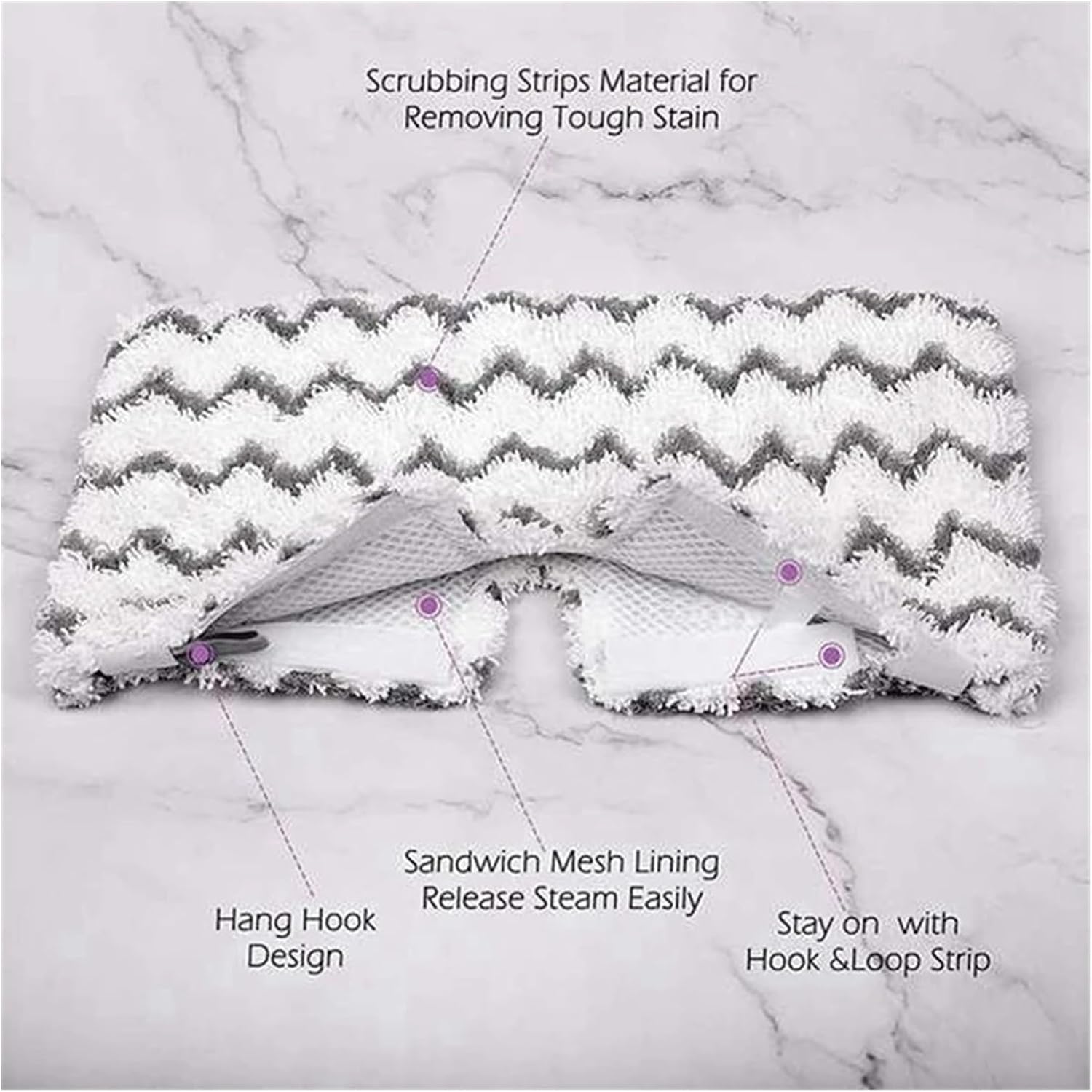 Vacuum Cleaner Steam Mop Pad Accessories,Compatible for Shark S3501 S3550 S3901 SE450 S3801, Cleaning Cloth Mop Parts