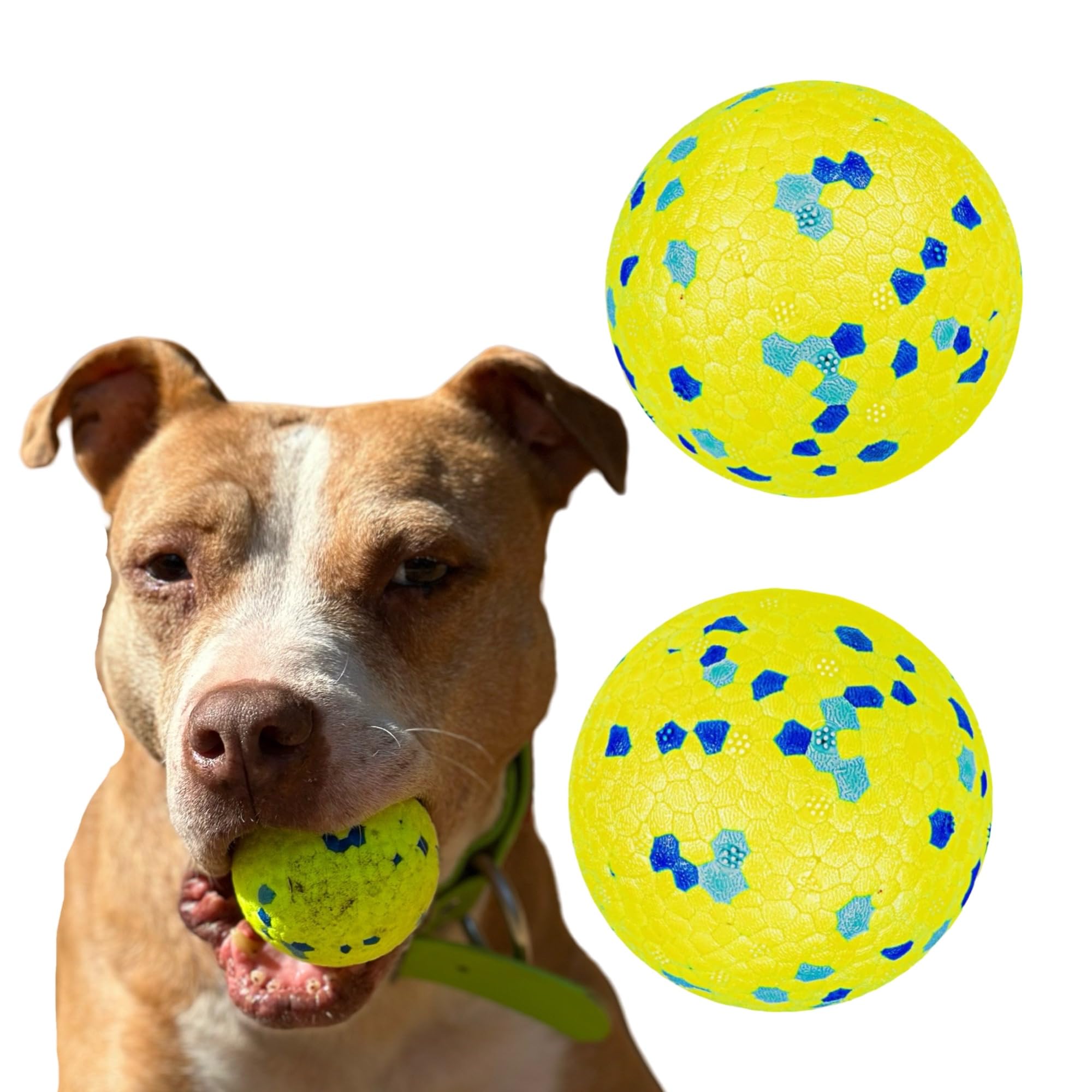 SparkDog Durable Dog Ball for Aggressive Chewers – Lightweight ETPU Ball, Floats, Compatible with Chuckit Launcher, Indoor & Outdoor Dog Training, Safe for Puppies (Green-2pk, 6cm/2.5in)