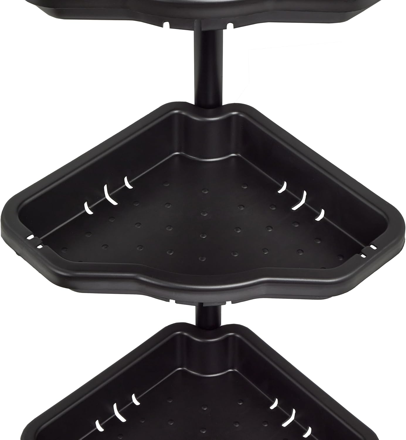 Bath Bliss 4 Tier Corner Shower Organizer | Shelves | Adjustable 4Ft-8Ft| Bathroom Organizer | Bathtub and Shower Shall | Holds Large Bottles | Includes Mirror | Accessory Hooks | Black