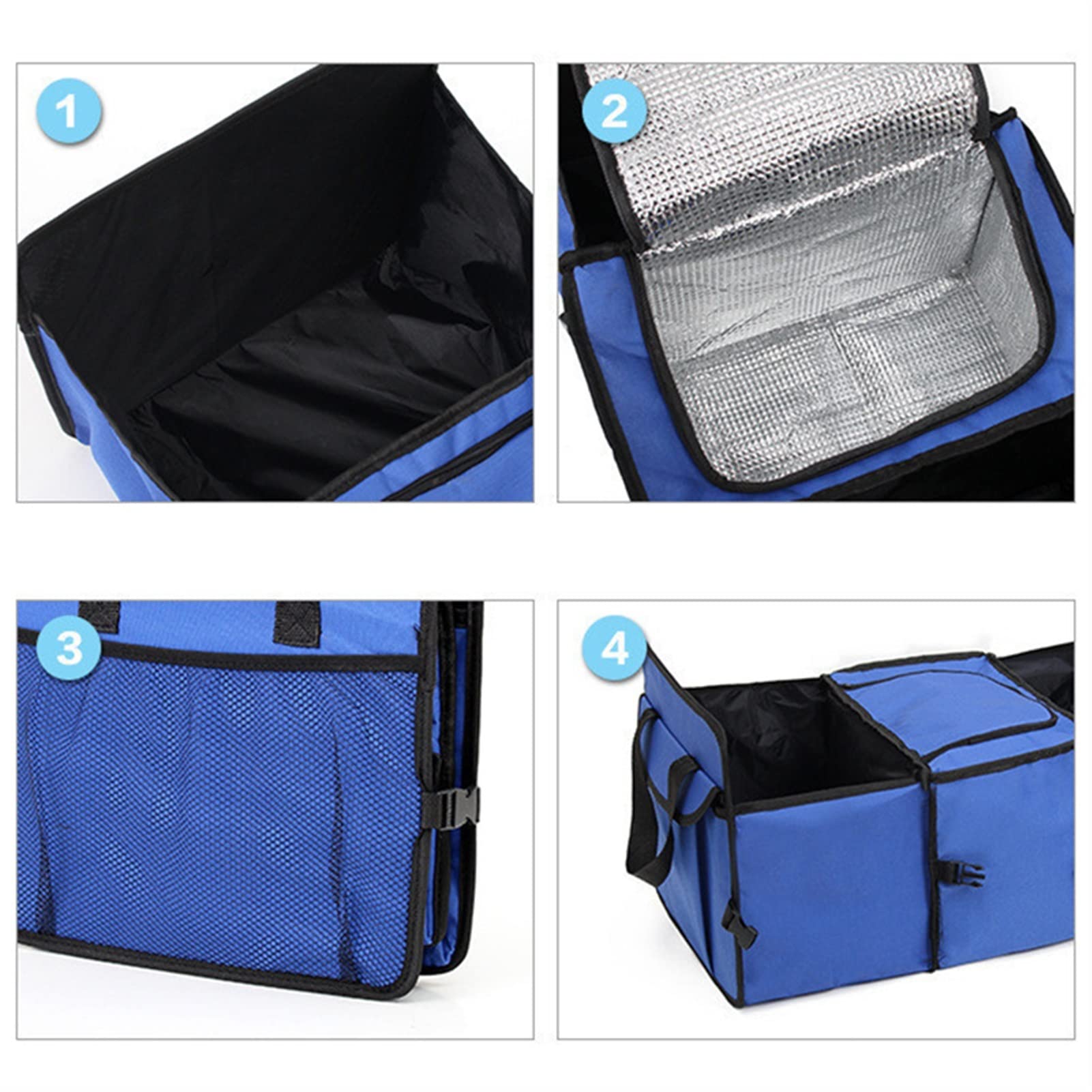 TRUSTTWO Torba do przechowywania samochodów Universal Organizer Trunk Składane Zabawki Żywność Przechowywanie Truck Cargo Container Torby Box Auto Dowing Sprzątanie Nowy The New(Blu)