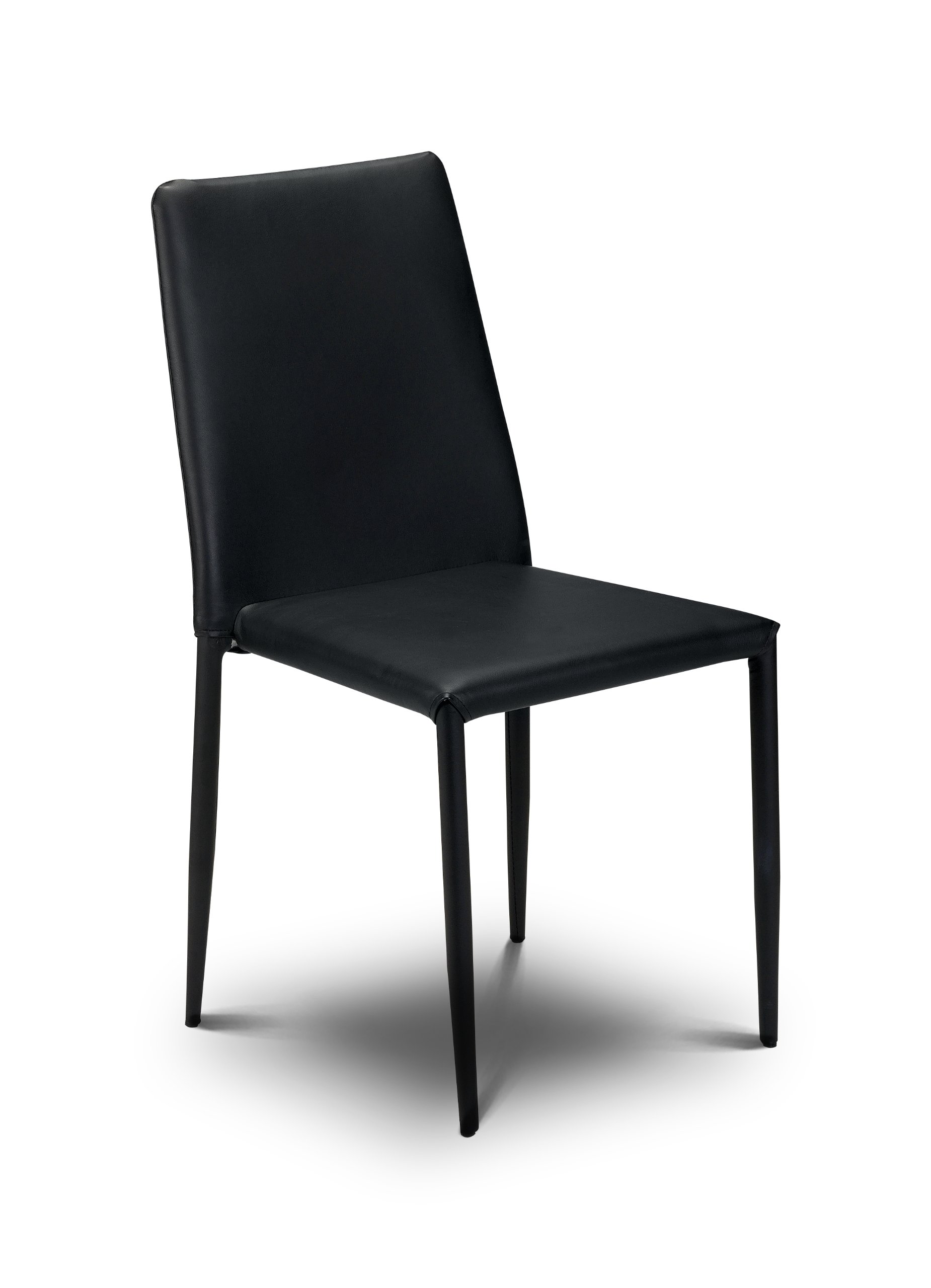 Julian Bowen Jazz Dining Chairs - Set of 2 - Black - Steel Frame