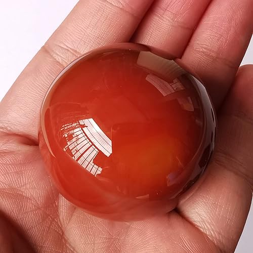 Vista 33 de Escultura de esfera de adivinación de cristal curativo de piedra lunar de 1.575 pulgadas, bola de piedras preciosas, Feng Shui Chakra Aura Piedra