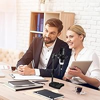 Vista 8 de Toyvian Soporte de micrófono de escritorio ajustable con base estable y soporte de montaje de choque, soporte de mesa para micrófono de mesa que