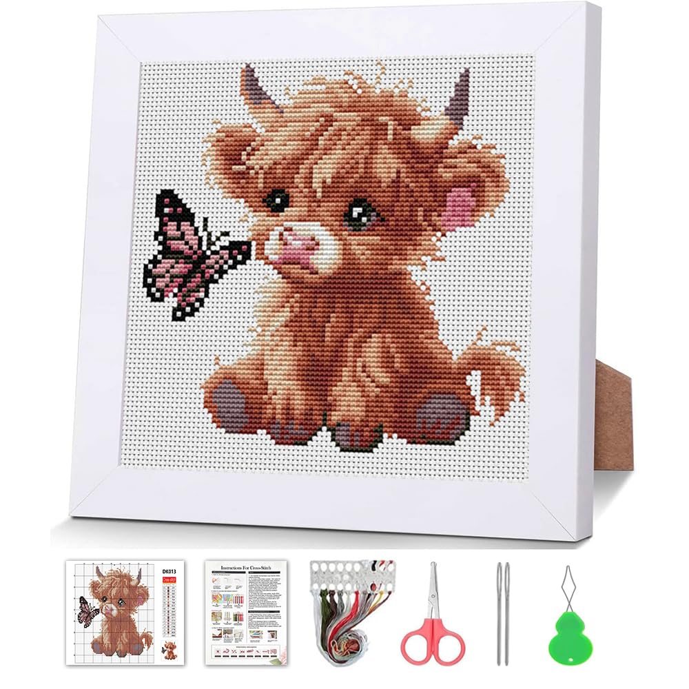 Beginner Cross Stitch Kits - Sloth Stamped Art -11 Beginner Cross Stitch Kits - Sloth Stamped Art -11