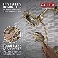Vista 6 de Delta Arvo 14 Series - Juego de grifería de ducha dorada cepillada con cabezal de ducha dual 2 en 1 In2ition con combo de rociador de mano, kit