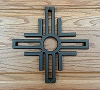 WildWestHardware Zia Grille - Matte Bronze Aluminum Window Grille, Gate & Hardware Decor | Authentic Southwestern Zia Sun Symbol