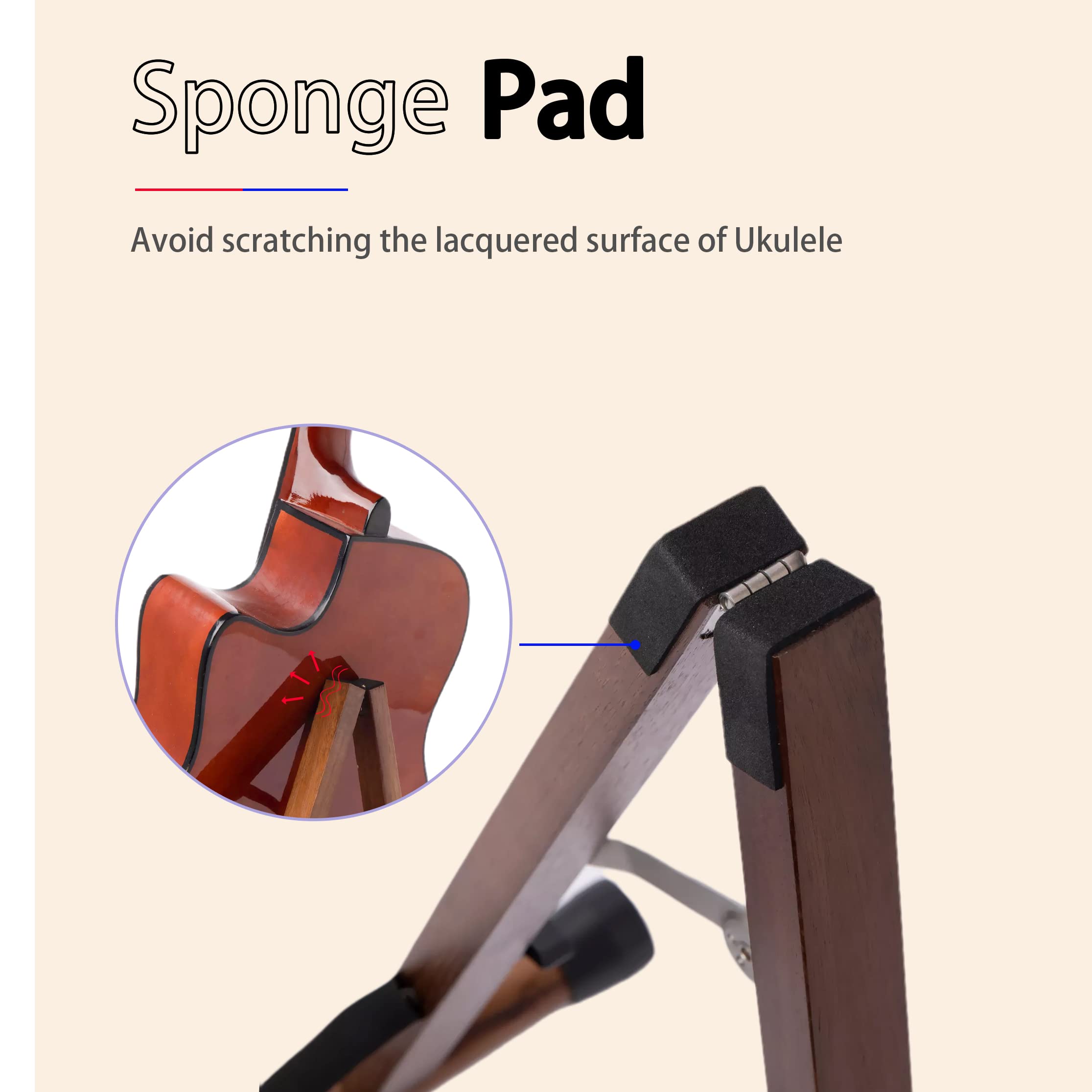 Support Guitare En Bois Wohpnle - Stand Pliant A-Frame Pour Guitare Électrique, Acoustique, Basse Et Ukulélé