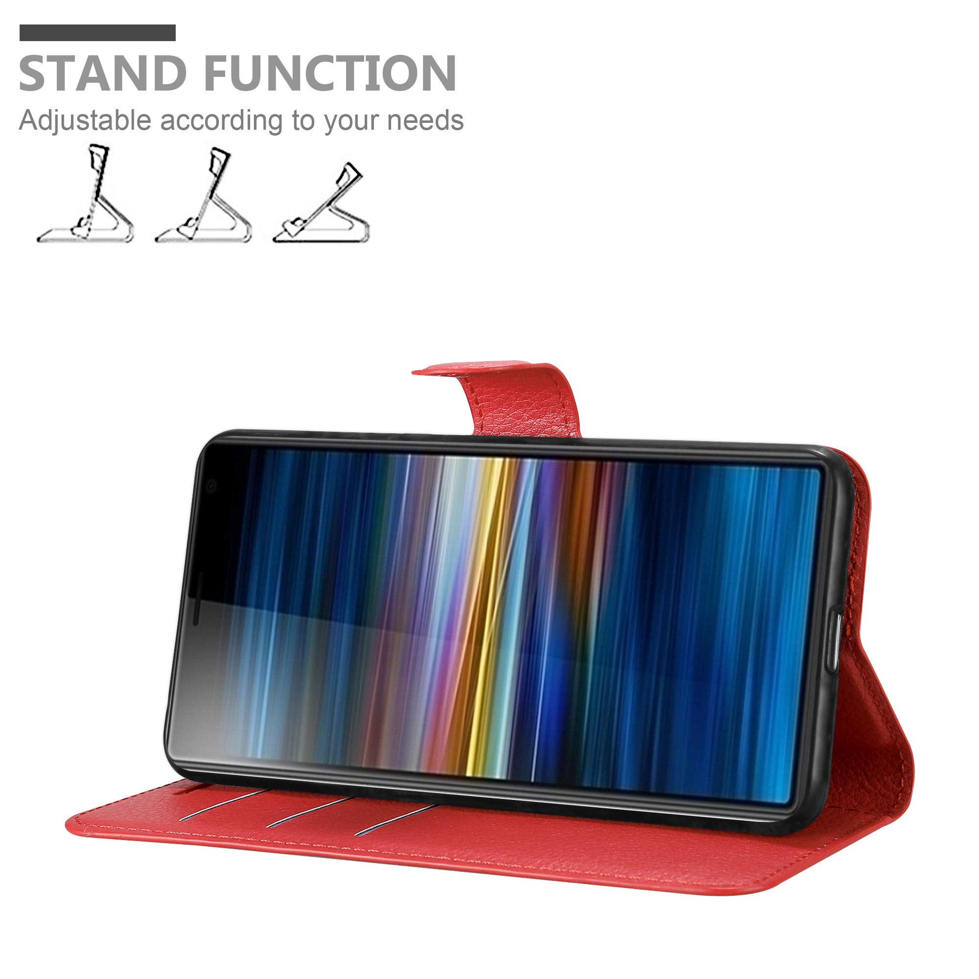 Cadorabo Handyhülle Für Sony Xperia L3 – Kunstleder-Flipcase Mit Magnetverschluss, Kartenfächern & Standfunktion (schwarz)