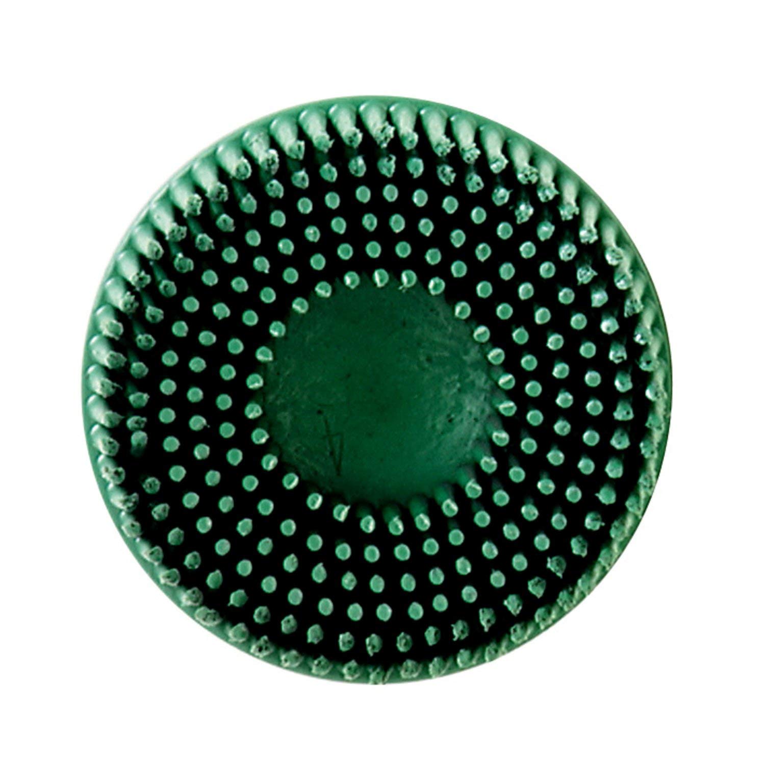 Cubitron II Scotch-Brite Roloc Bristle Disc, Roloc Quick-Change Attachment, Ceramic Aluminum Oxide, 2' Diameter, 5/8 Tapered, 50 CRS Grit, Green (Pack of 40)