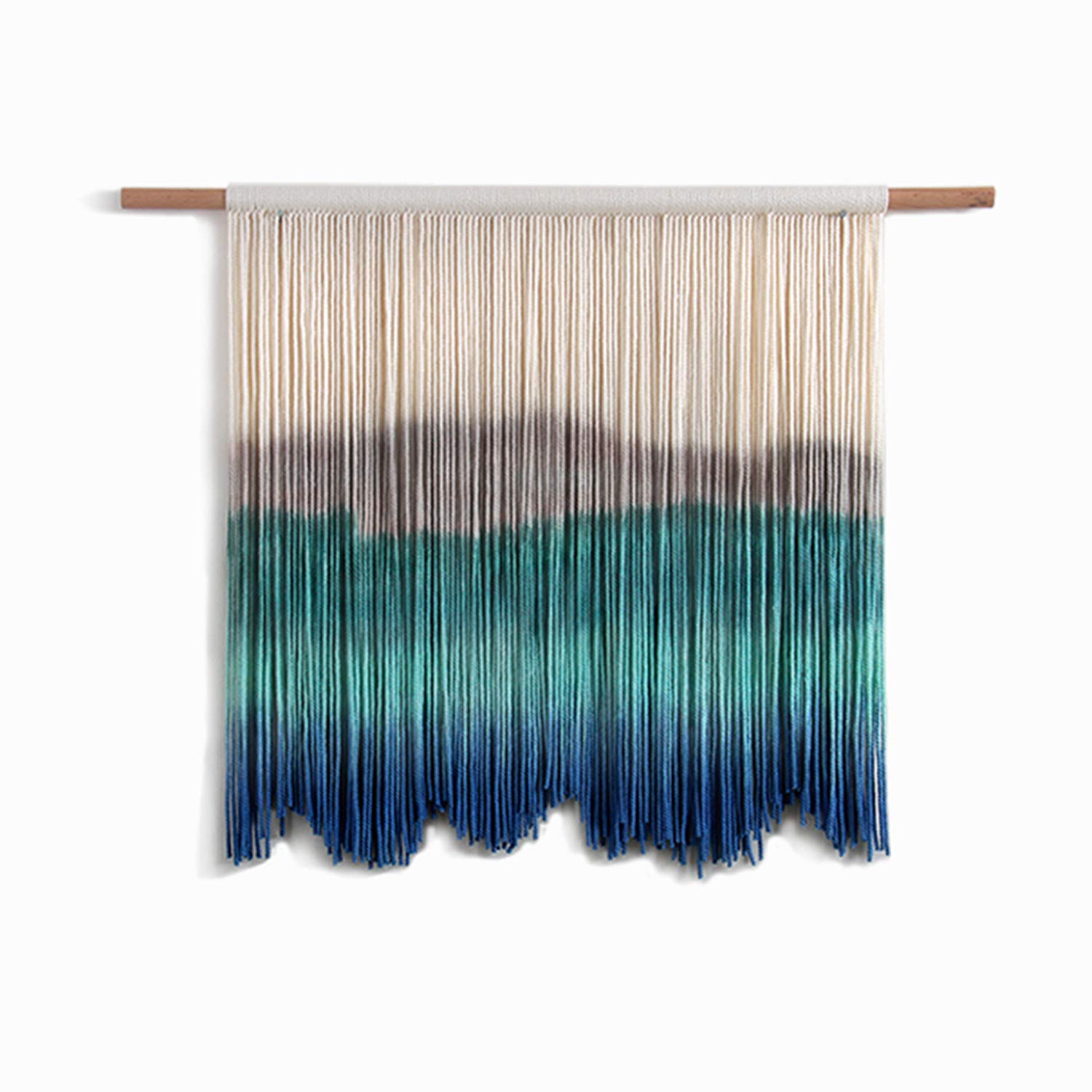 Tapiz de macramé para Colgar en la Pared Hecho a Mano,Tejido de algodón Natural Arte De La Pared Macrame Tapices Pared De Bohemio decoración para el hogar Sala de Estar Dormitorio,60 x 60 CM