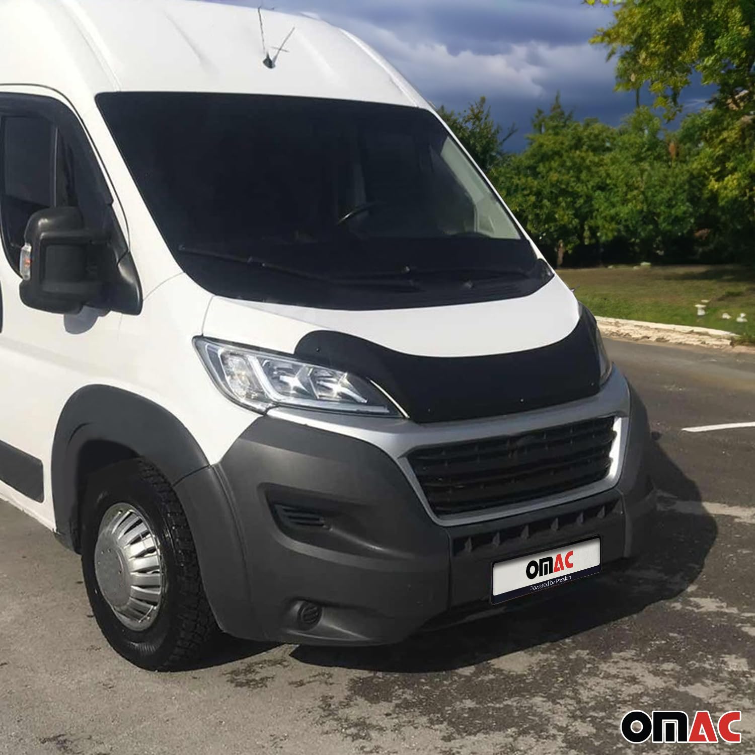OMAC Cofano Deflektor Insekten Steinschlagschutz compatibile con FIAT Ducato 2014-2026 Dunkel