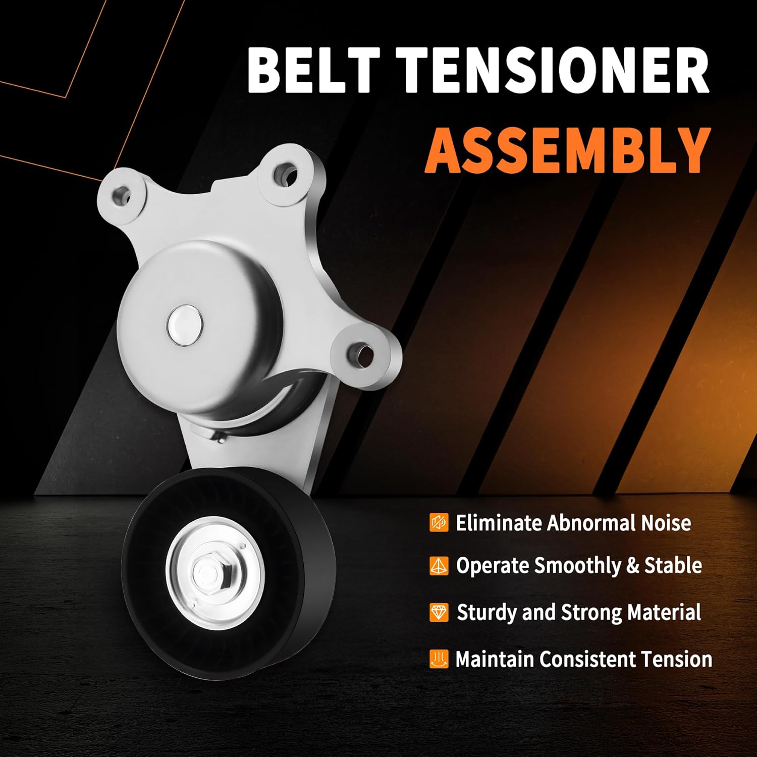 Belt Tensioner Component Kit Fit for 2007-19 Ford Edge Explorer Fusion Taurus, for Lincoln MKS MKT MKX MKZ, for Mazda CX-9, for Mercury Sable, V6 Engine, Replace#38485 6PK1140