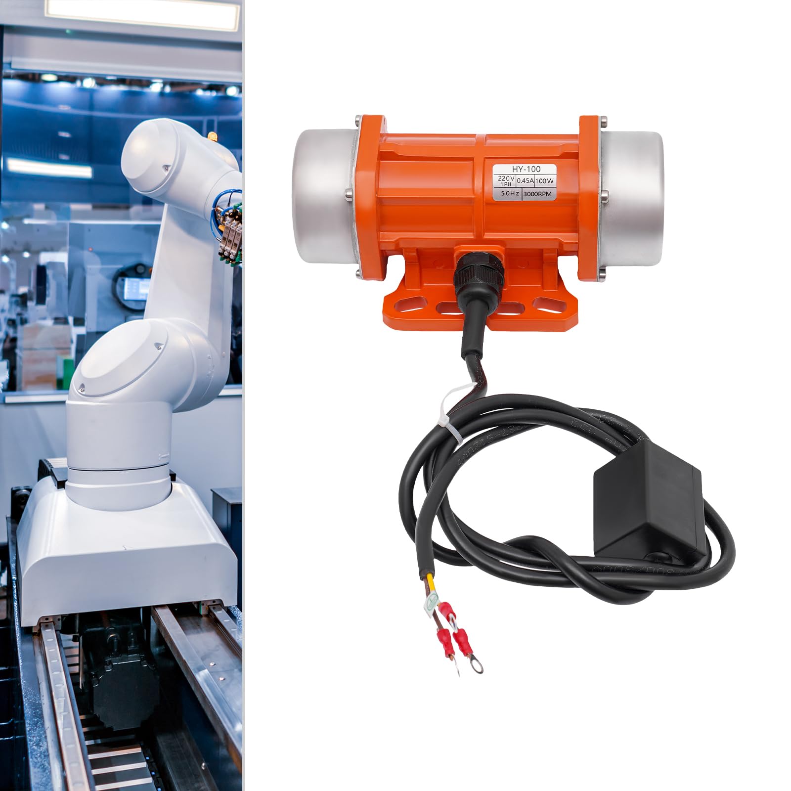 Motore vibrante da 100 W, 220 V, 50 Hz, motore vibrante per calcestruzzo, 3000 giri/min, motore multifunzionale, vibratore asincrono, vibratore elettrico, IP65, impermeabile, per estrazione mineraria,