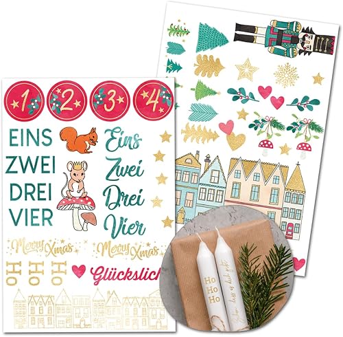 moses. Kerzen-Tattoos Winterwunder, 40 weihnachtliche Tattoos mit festlicher Gol