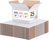 Vista 37 de Mat Board Center, 7x5x4 Inches Shipping Boxes for Mailing Moving Packaging, 25 Pack Corrugated Cardboard Boxes for Small Business, Kraft