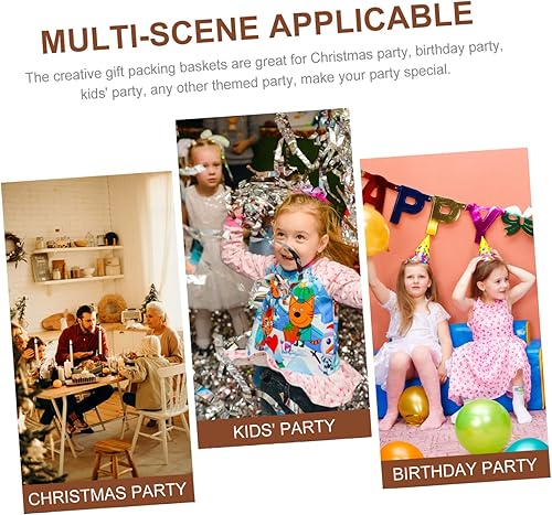 Miniatura 5 de jojofuny Cesta de la compra, cesta de embalaje de regalo, cesta de picnic, cesta de embalaje, cesta de embalaje, contenedor de ornamento, cesta de