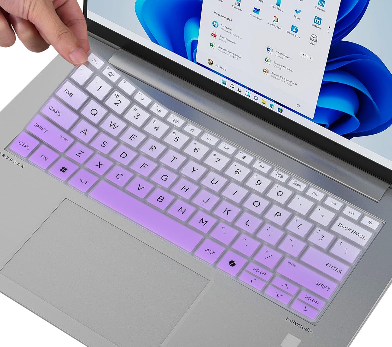 Keyboard Cover for 2024 HP ProBook 440 G11 14, HP ProBook 445 G11 14 inch Laptop Keyboard Skin Protector, HP Probook 440 445 G11 14 Accessories, Ombre Purple (NOT Fit HP ProBook 440 445 G10/G9/G8/G7)