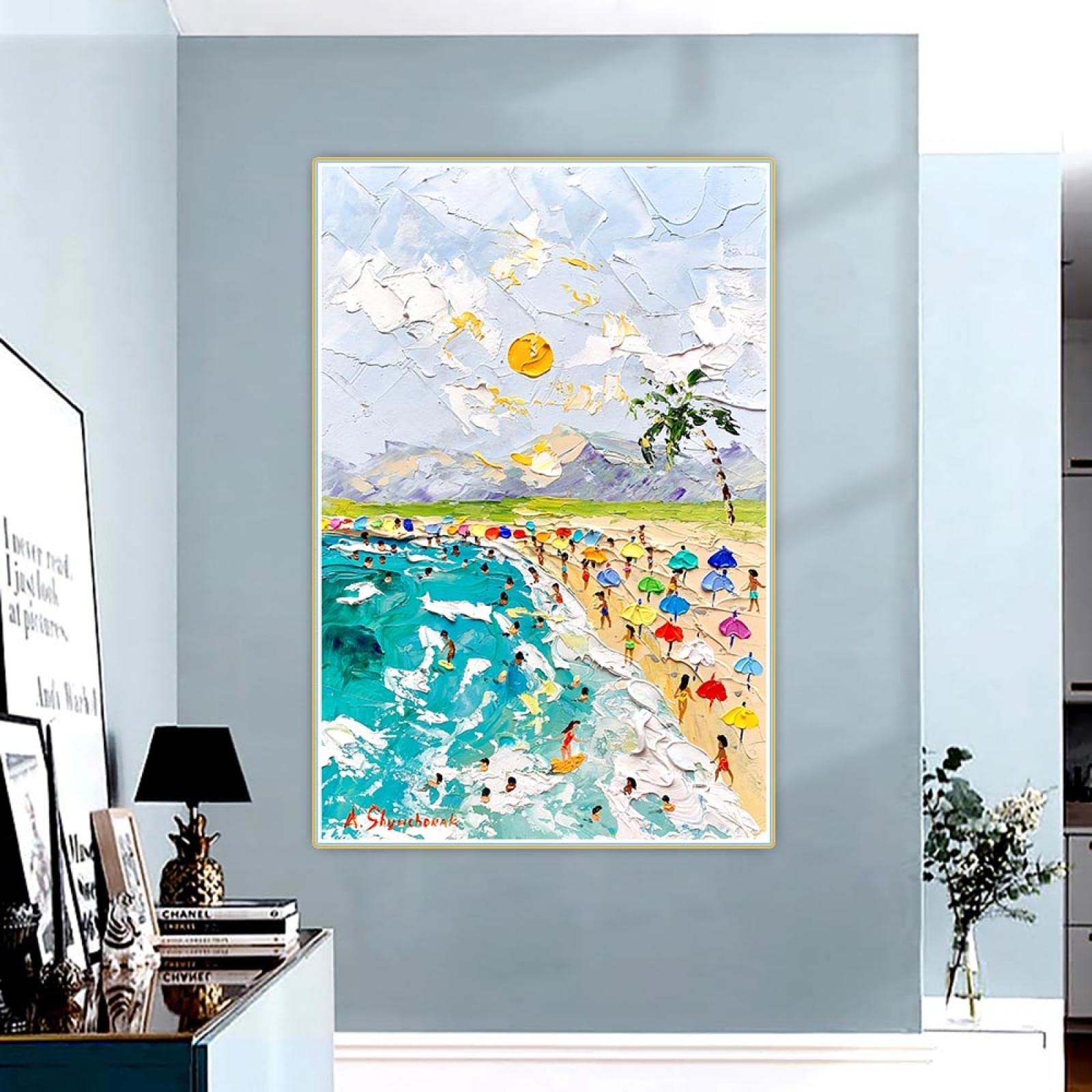 Amazon｜アレナ・シムチョナク絵画複製「素敵なサーフィンの日