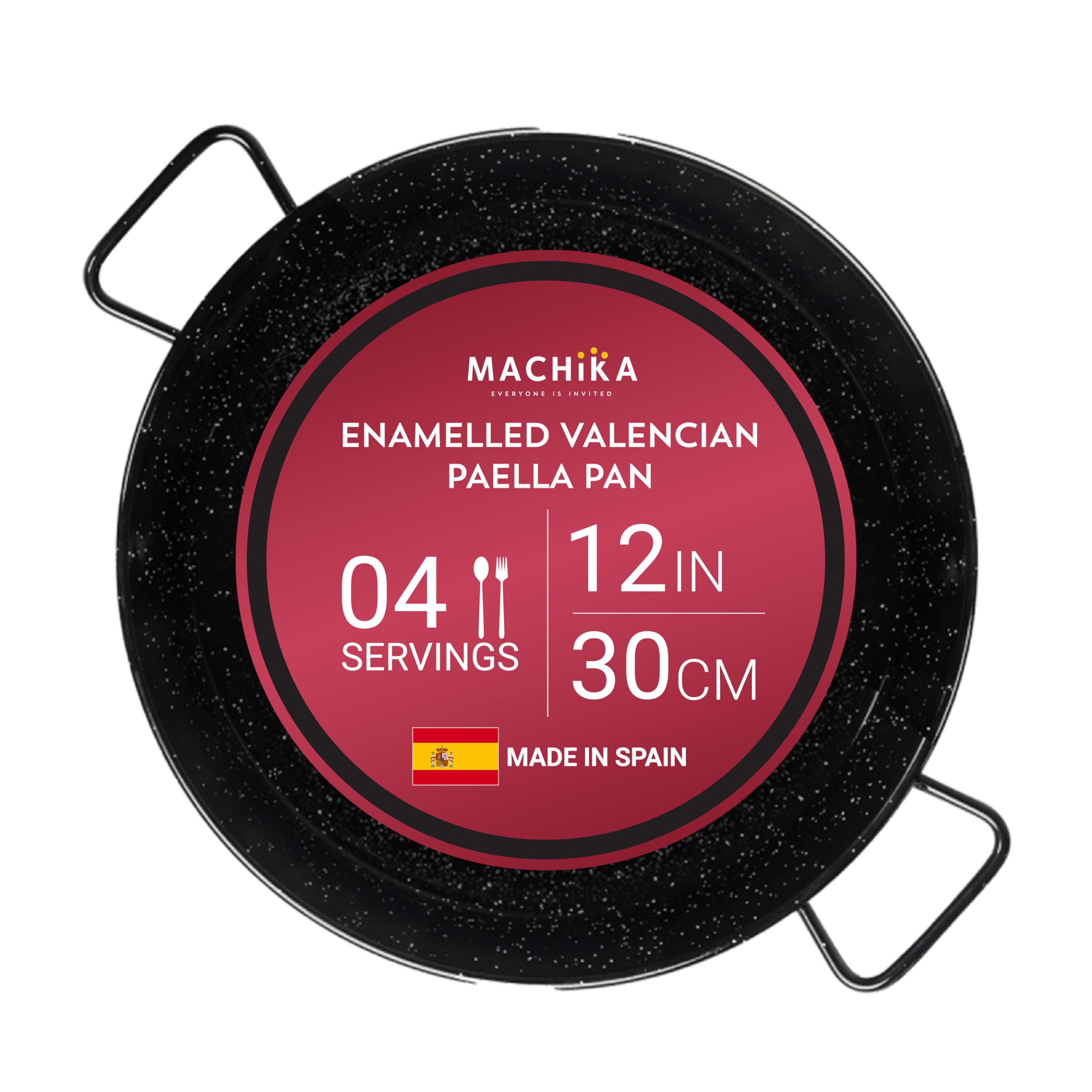 Machika Enamel Paella Pan | 12 inches
