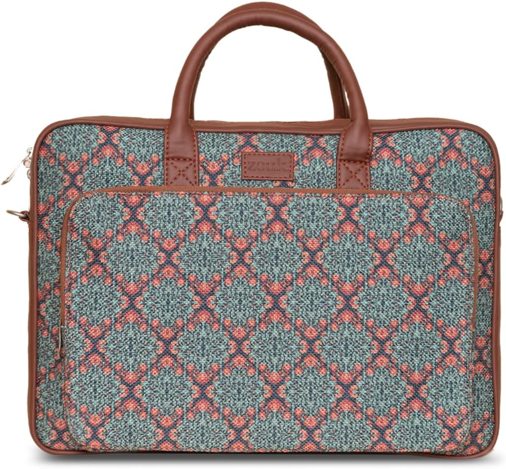 ZOUK Printed Unisex laptop messenger bag for work