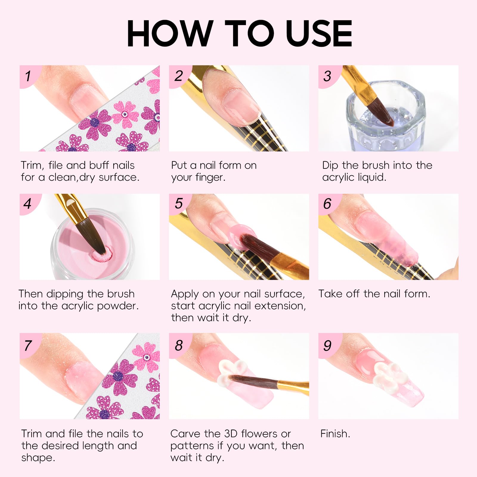 COSCELIA Acrylic Nail Kit for DIY Nail Design