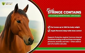 Ivermectin Horse Paste 1.87% Apple Flavored 6.08g Tube for Horses Up to 1250 lb - 4 Pack