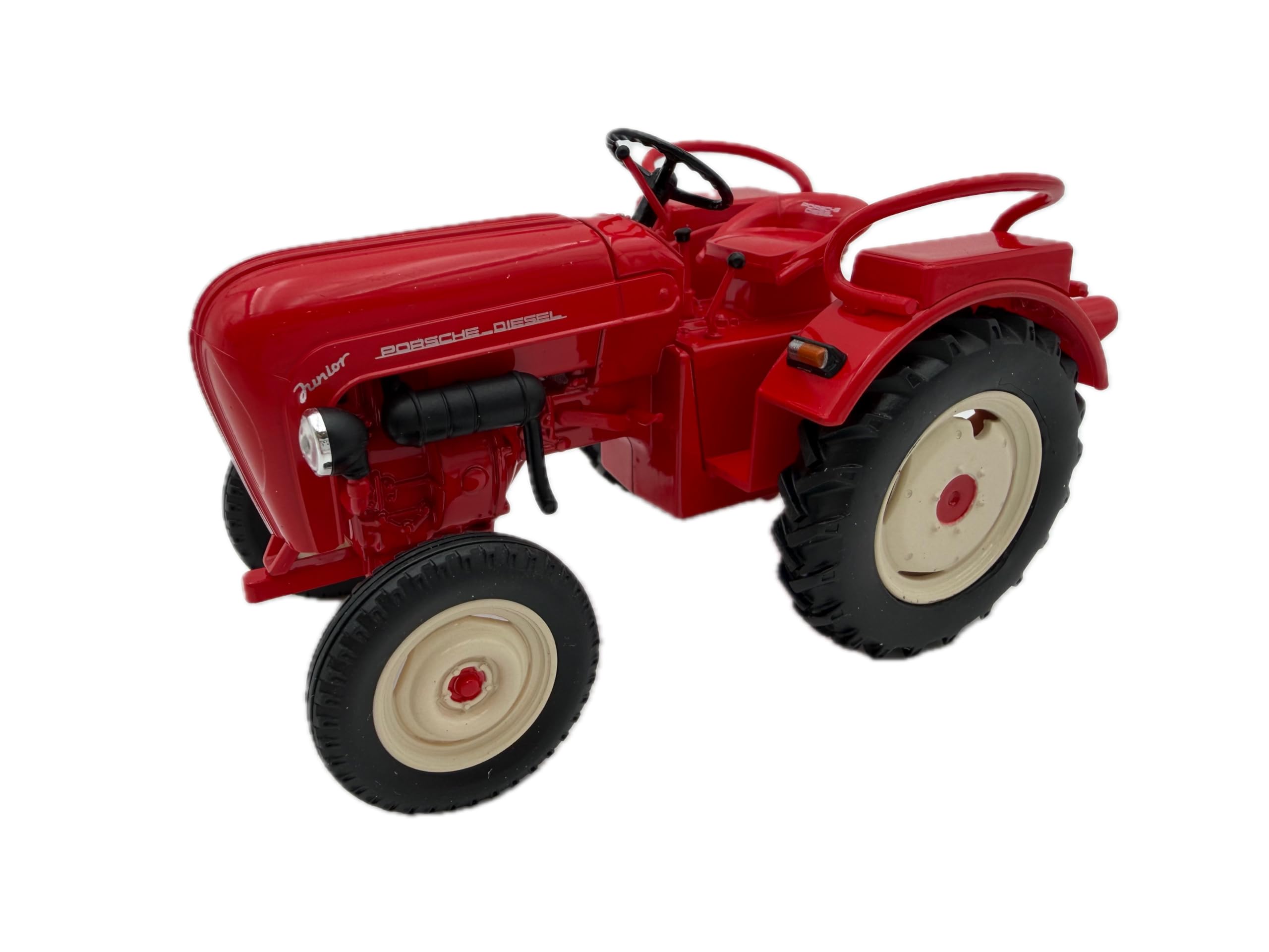 Porsche Schlepper mit Kupplung Modellauto 1:24, rot - Detailgetreues Sammlermodell I GT Marketing I Miniatur Fahrzeug (Museum Edition)