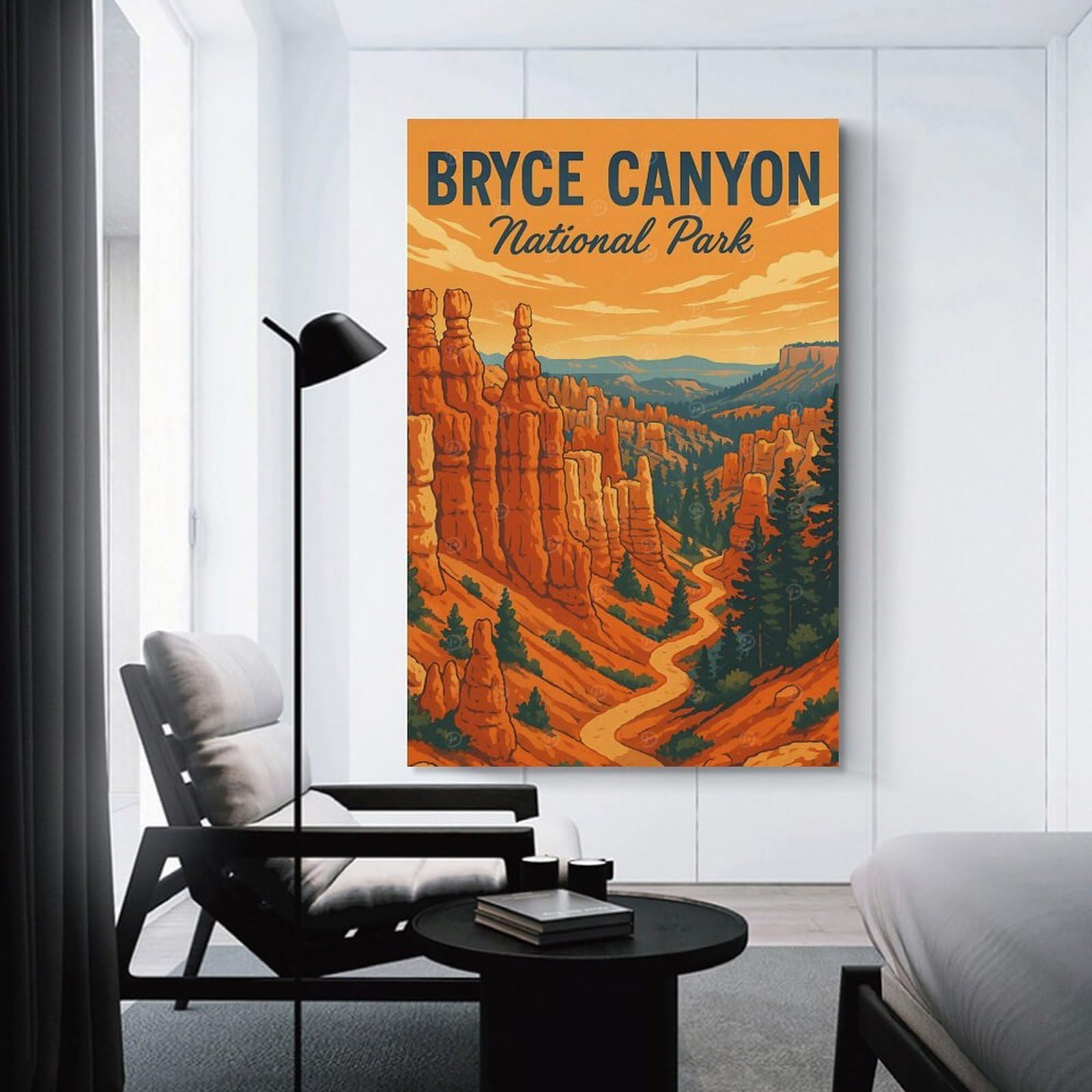Junmoney Unframe-Style-22 Bryce Canyon National Park Hanging Wall Art, 12X18inch(30X45cm), For Entrance Walls, Hall Decor Or Foyers, Wall Decor To Refresh Empty Corners