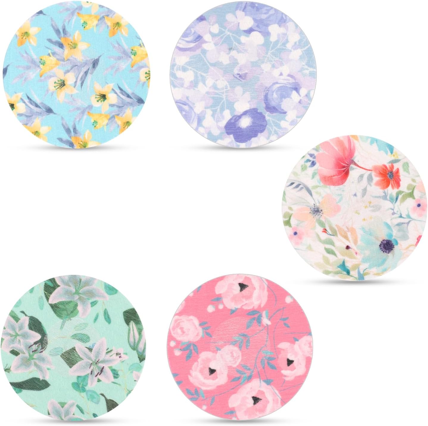 25pcs Sensor Covers for Libre 2/3, Waterproof Adhesive Patches Floral Pattern CGM Blood Sugar Glucose Monitor Protector Patch Sweatproof Sensor Stickers Overpatch Compatible with Libre (5 Styles)