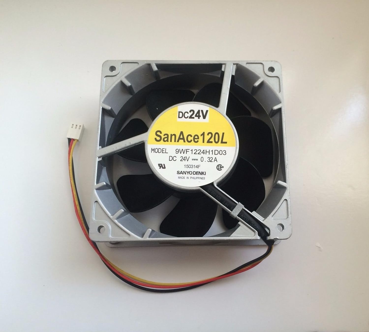 SANYO DENKI 9WF1224H1D03 3 Wires, 24V, Oil Proof, 0.32-AMP, AXIAL, Cooling Fan