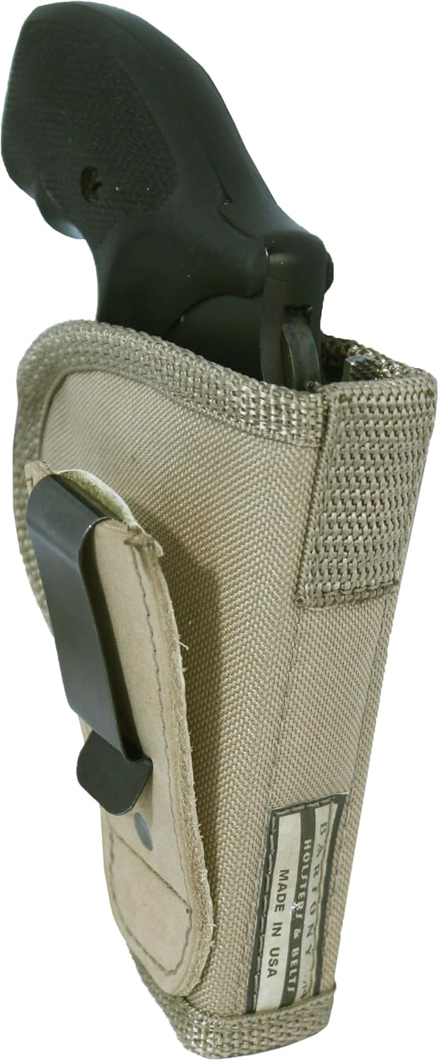 Barsony New Desert Sand Tuckable Holster for Snub Nose 2" Revolvers