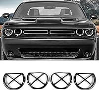 Vista 1 de Cubierta de lámpara de faro delantero para accesorios Challenger, cubierta de biseles de faros delanteros, decoración de luz exterior para Dodge