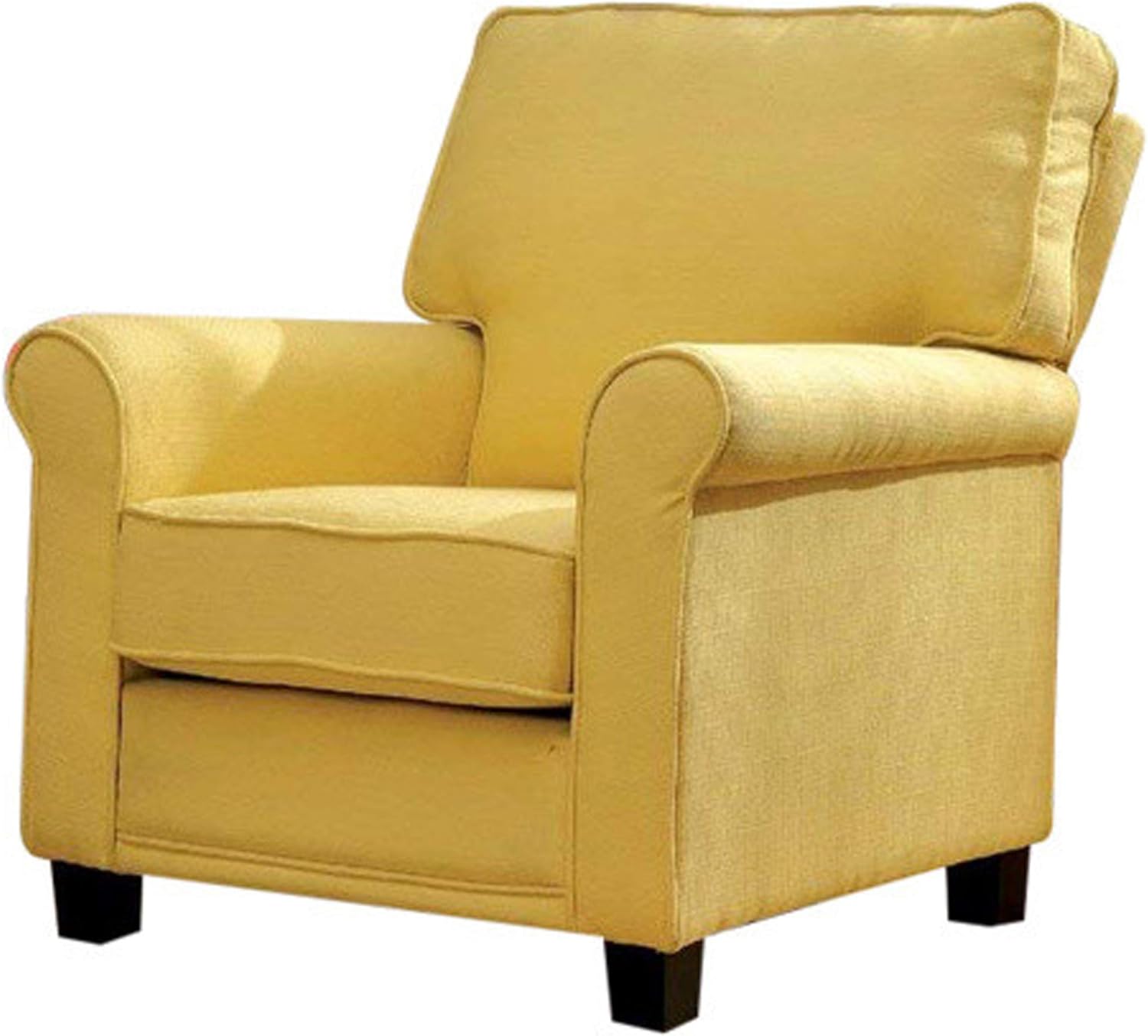 Furniture of America Belem Yellow Flax Fabric Chair