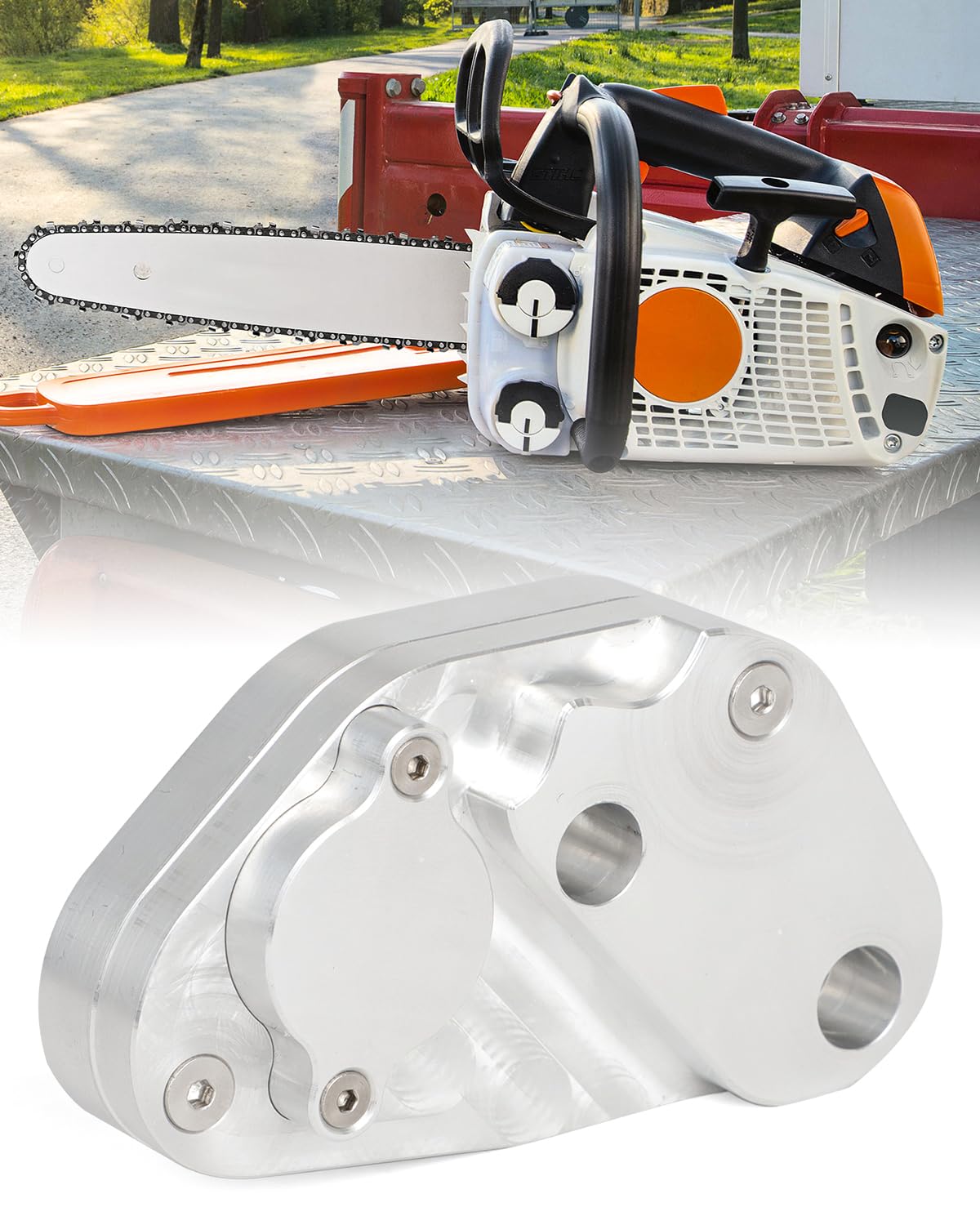 194T 193 Chainsaw Muffler - High Performance CNC Aluminum Upgrade, Increases Power & Airflow, Easy Install with Spark Arrestor, Compatible with Stihl MS194T MS193 (OEM 1137-140-0609)