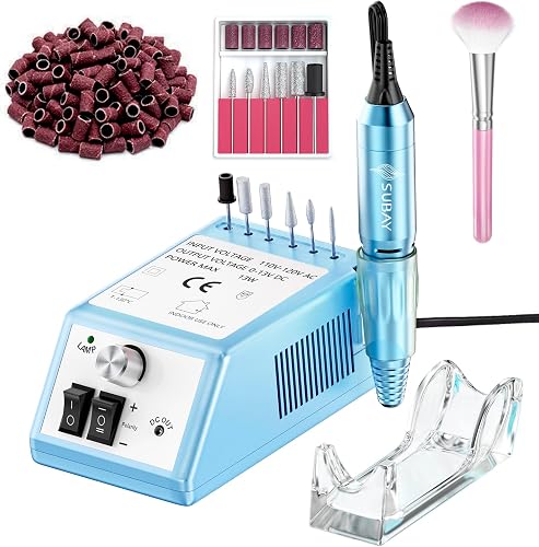 Subay Professional Nail Drill Electric File 20000RPM for Acrylic Nails, Gel Nail, Nail Art Polisher, Manicure Pedicure Tools for Salon Home