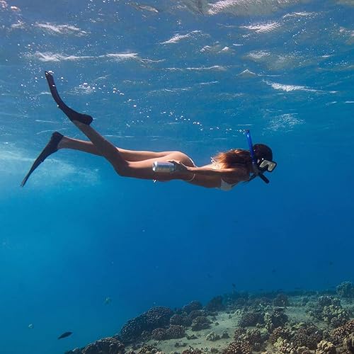 Miniatura 2 de Oumers Aletas de esnórquel, tamaño de viaje, correa ajustable, aletas de buceo con bolsa de malla y conector de hebilla adicional para hombres y