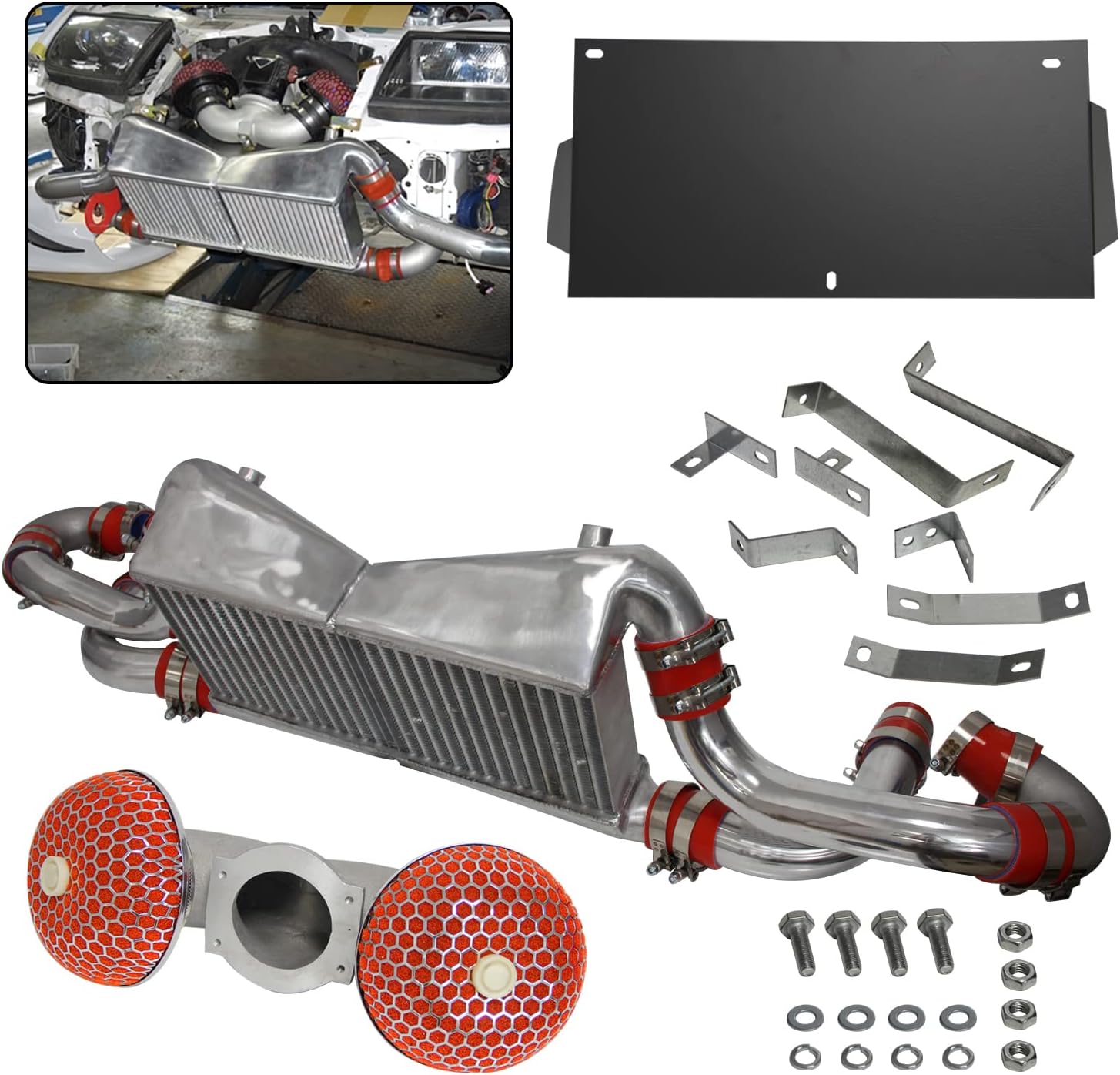 Intercooler Kit pipe kit fits for Nissan 300Zx Twin Turbo Fairlady Z32 Vg30Dett Red
