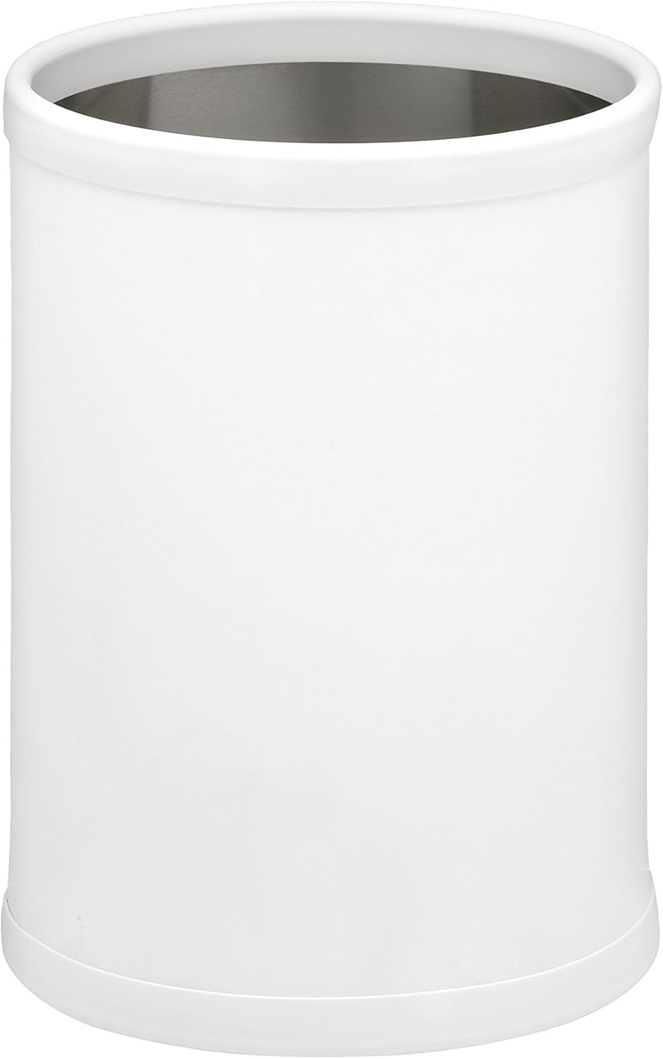 Kraftware Fun Colors Round Wastebasket, 11”, Ivory