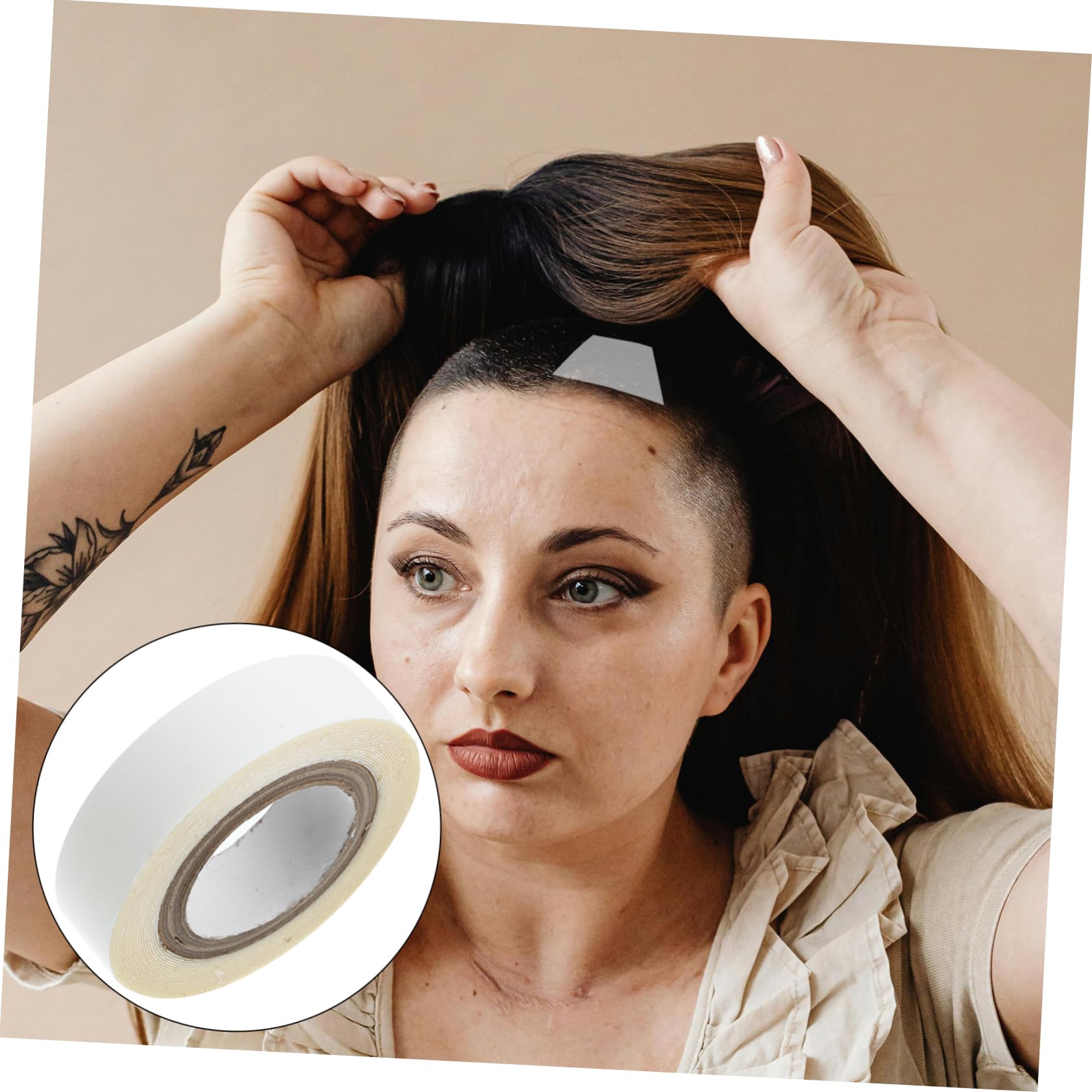 HAPINARY 3 Rolls Lace Wig Tape Double Sided Wig Adhesive for Hair Extensions DIY Hair Tape Quick Easy Application Removal