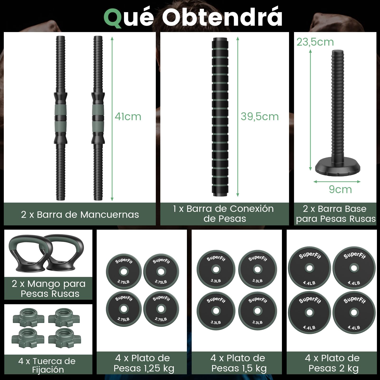 GOPLUS Juego de Mancuernas 4 en 1, Juego de Pesas 20 kg Ajustables con Barras de Conexión Antideslizantes, Pesas Rusas, Soporte para Flexiones, Equipo de Ejercicio Fitness para Gimnasio en Casa