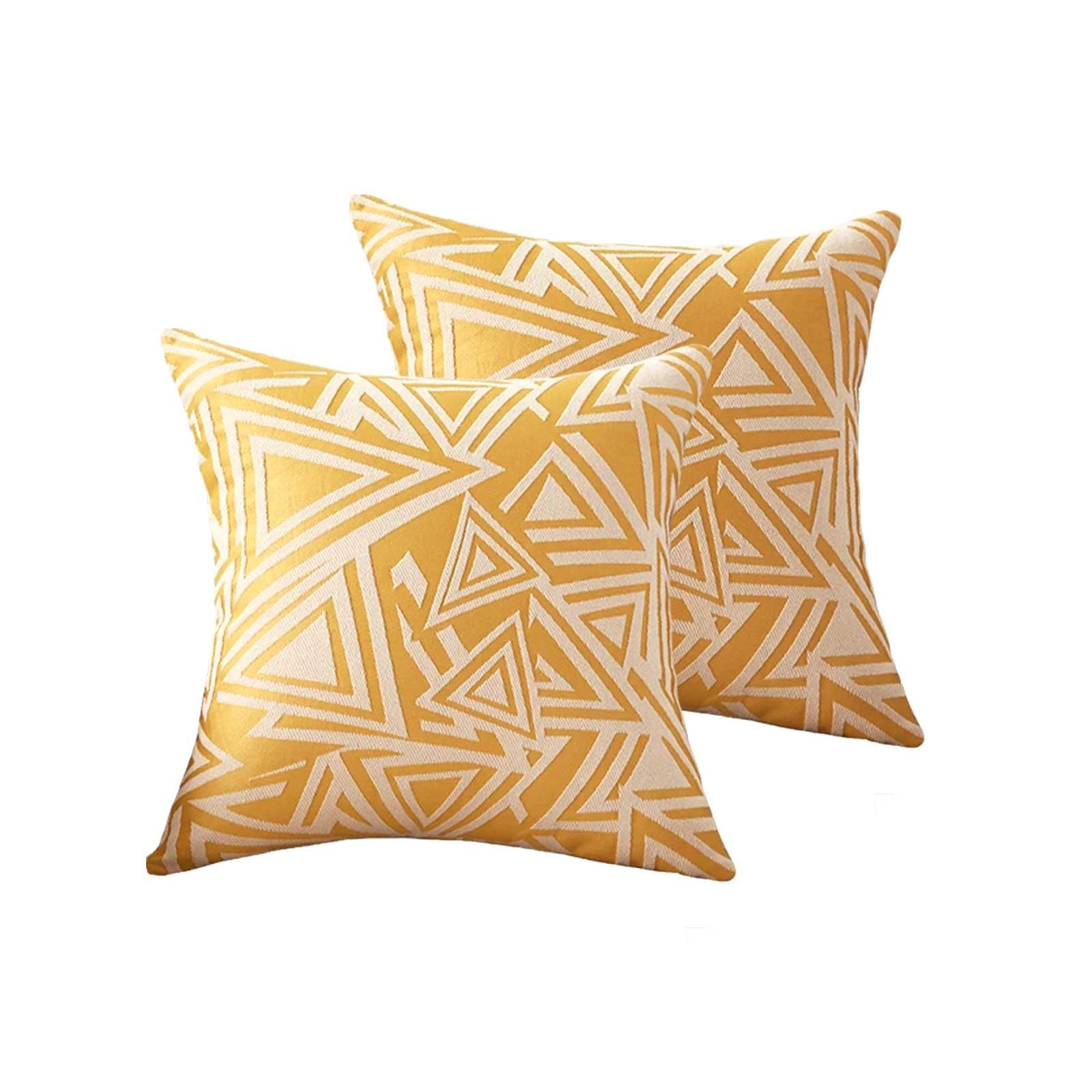 BCCIAPLN Pack of 2 Geometric Jacquard Throw Pillow Covers 18x18 Inch